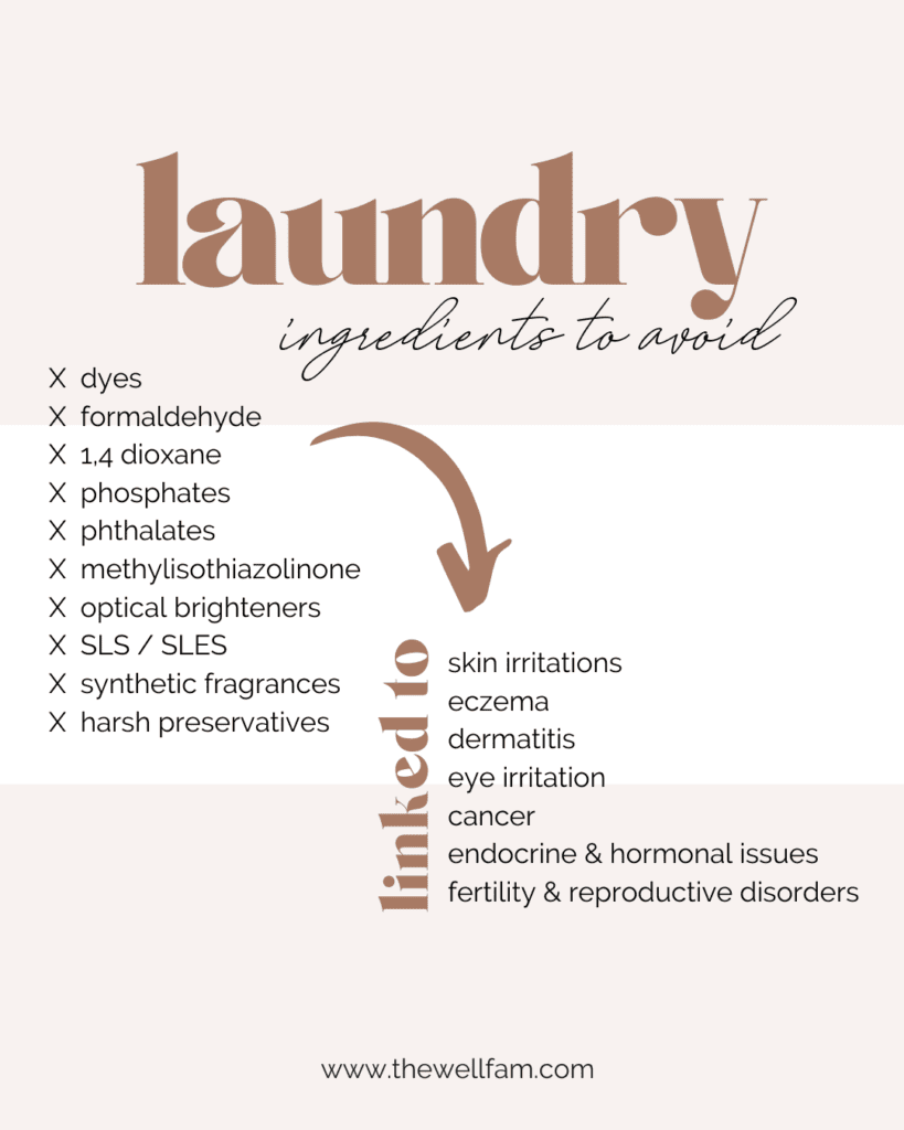 Laundry ingredients to avoid
